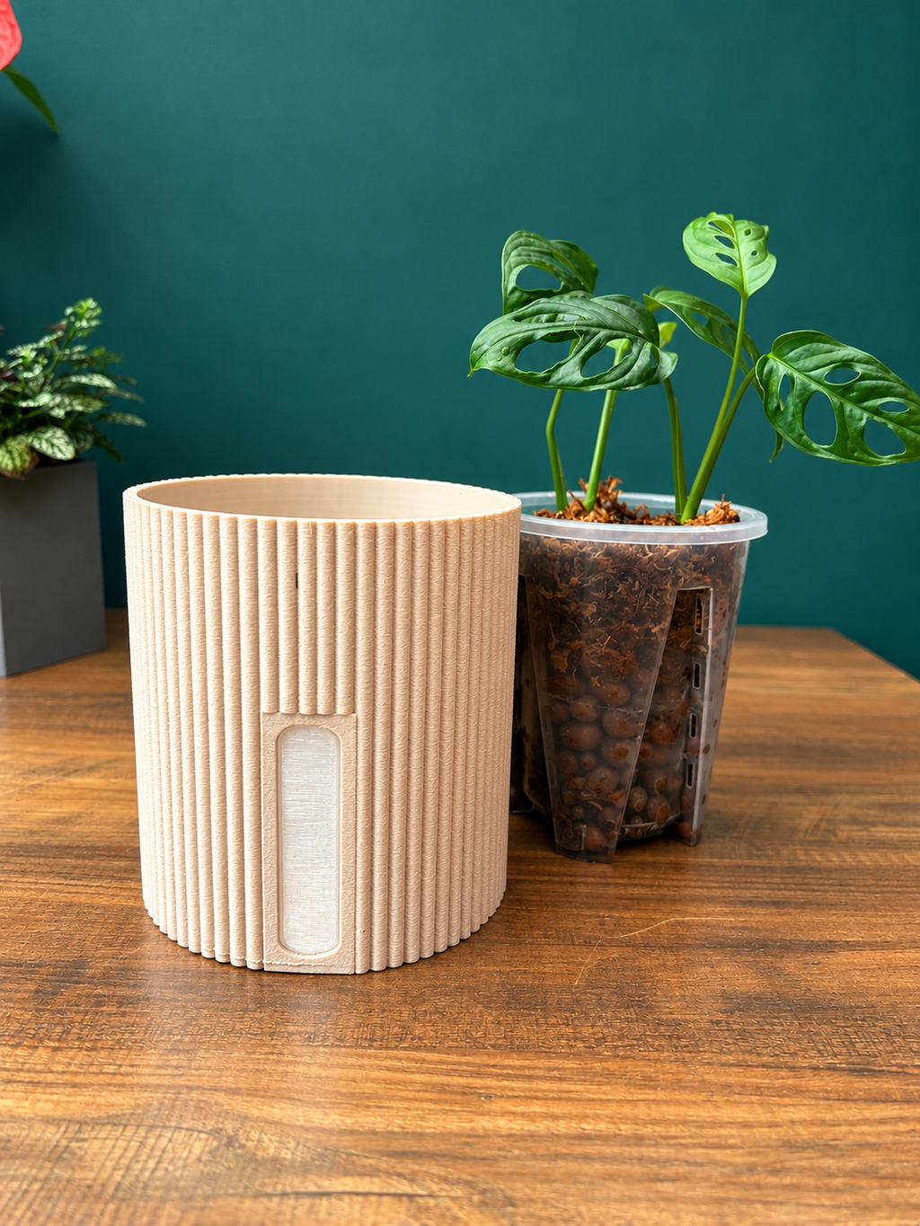 Semi Hydro Plant Pot – Ribbed